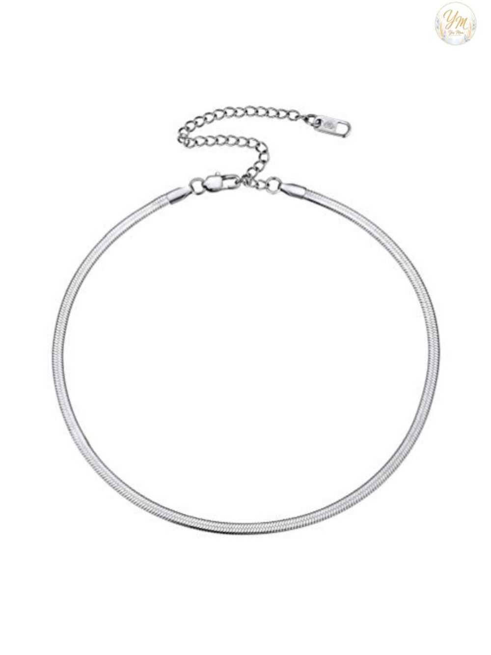 Sterling Silver Herringbone Choker Necklace for Women, 3mm 5mm, 12-18 inch,